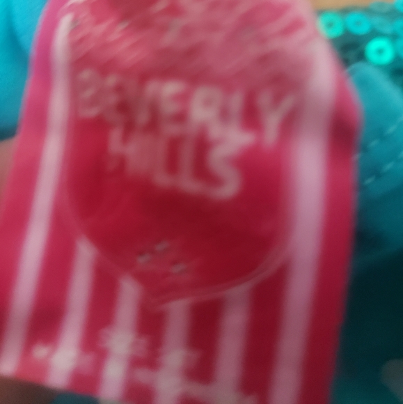 Girls Teal I'm So Fabulous 4T Sequin Tee - Picture 3 of 4